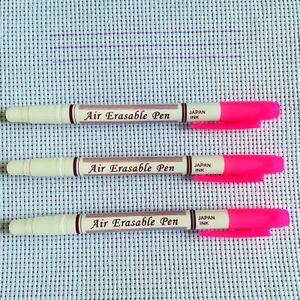 Double Side Roze Air Uitwisbare Pen Stof Verf Marker Kruissteek Markers Voor Stof Verf Pen Breien Naald Gereedschap Craft