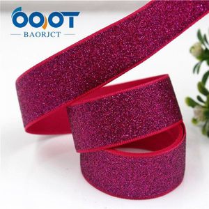 Ooot Baorjct G-18522-255,22 Mm 10 Yards Glitter Linten Thermische Overdracht Gedrukt Grosgrain Bruiloft Accessoires Diy Materialen