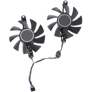 2Pcs Koeler Ventilator Voor Kleurrijke Koelventilator Rustige Computer Koeler 75Mm 4Pin 12V Videokaart Cooling
