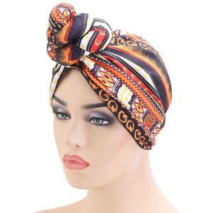 Vrouwen Afrikaanse Hoofd Tulband Bandana Cap Boho Gedrukt Elastische Beanie Hoed Headwrap Moslim Islamitische Hijab Dames Chemo Haaruitval Cap