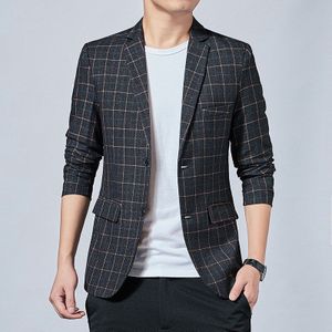 2022 Mannen Casual Boutique Business Plaid Slanke Banket Formele Pak Jurk Blazers Jasje