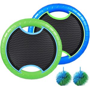 Vorcool Slap Bal Hand Trampoline Super Disc Flying Disk Bounce Game Met Rubberband Bouncy Bal (Willekeurige Kleur)