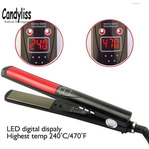 LCD Display Stijltang Ionische Flat Iron Professionele Salon Grade Geen-Titanium Coating Voor Gezonde, Glanzende, glad Haar Ijzer