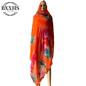 Afrikaanse Vrouwen Gekleurde Katoen Atmosferische Borduurwerk Sjaal Grote BLOEM Katoenen Sjaal voor Moslim Sjaals Wraps