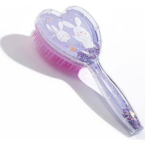 Konijn Patroon Cartoon Pailletten Kam Hart Vormige Massage Kinderen Kam Meisje Kam Lang Haar Anti-Knoop Kam Haar Borstel