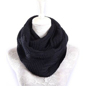 Marte & Joven Mode Gebreide Imitatie Kasjmier Ring Sjaal voor Vrouwen Zachte Acryl Winter Infinity Sjaals Dames Warm Snood Sjaal