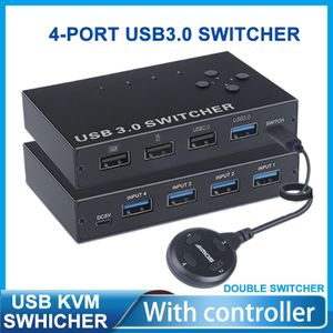 4-Poort USB3.0 Sharer Switch Usb Kvm Switcher Met Controller Pc Delen Splitter Voor Toetsenbord Muis Printer Monitor Usb switcher