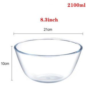 Grote Capaciteit Borosilicaatglas Bowl Mixing Bowls Ei Garde Container Keuken Slakom Kneden Soepkom