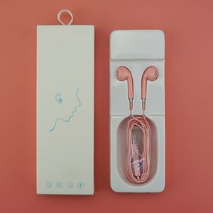"Roze Bedrade Koptelefoon 3.5Mm Voor Iphone 6S Stereo Oordopjes Gaming Headsets Voor Iphone 6 Universele Mobiele telefoon Met 3.5 Interface