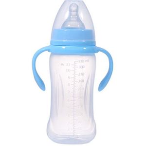330 ml Babyvoeding Flessen PP Plastic Brede Mond Zuigfles Luier Kids Straw Cup Drinkfles Sippy Cups met Handvat