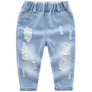 Lente Herfst Jongens Jeans Broek Mode kinderen Gewassen Grote Gaten Klassieke Blue Alle Match Broek Lichte Kleur doek