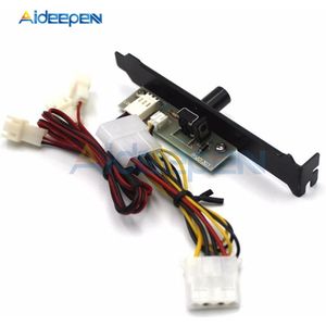 3 kanalen PC Cooler Cooling Fan Speed Controller Regelgeving met PCI Bracket Power door 12V voor CPU Case HDD VGA Fan 4Pin