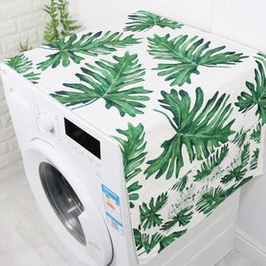 Nordic Groene Bladeren Wasmachine Stofkap Doek Koelkast Deksel Handdoek Stofkap