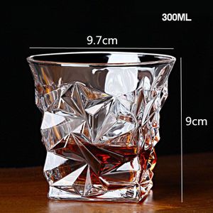 Icecrack Wijnglas Loodvrij Hittebestendige Transparant Kristal Bier Whisky Brandy Vodka Cup Multi Patroon Drinkware Bar
