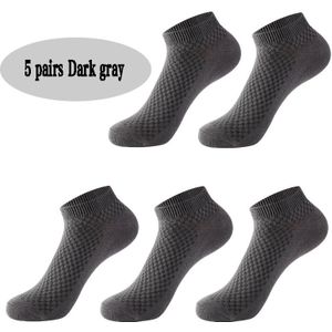 5Pairs/Bamboevezel Mannen Sokken Business Korte Sokken Heren Enkel Sokken Ademende Sport Bamboe sokken Maat 37-44