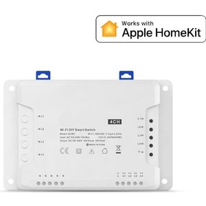 Smart 4 Kanaals Relais Schakelaar Module Compatibel Met Apple Homekit Voor Smart Home Lichtregeling