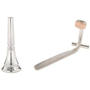 1 Pc Franse Hoorn Mondstuk Franse Hoorn Muziekinstrumenten & 1 Pcs Trombone Spit Klep Water Sleutel Trompet Accessoire