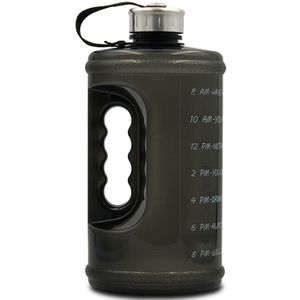 2.2L Grote Capaciteit Bidon Gym Grote Waterkoker Buitensporten Fles Camping Picknick Draagbare Water Fles Zwart