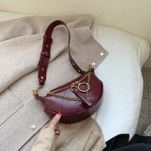 Kleine Hobos Kettingen Crossbody Zakken Voor Vrouwen Beroemde Borst Pu Leather Messenger Bag Lady Handtassen En Portemonnees