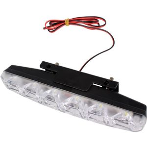 2Pcs 6 Leds Auto Dagrijverlichting Auto-Styling Drl Lamp Auto Mistlamp Super Heldere Waterdichte Dc 12V 6000 Auto Licht