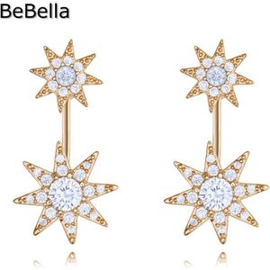 Bebella Ronde Stone Star Earring Jassen Met Zirconia Sieraden Voor Vrouwen Meisjes Bruid Bruiloft Sieraden