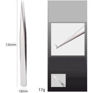Rvs Wimpers Pincet Professionele Voor Wimpers Extension Sliver Decor Anti-Statische Wenkbrauw Pincet Wimper Extension