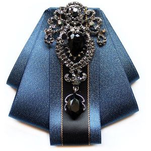 Hoogwaardige Handgemaakte Diamanten Britse Stijl Strikjes Bruidegom Stalknecht Jurk Pak Strass Bowtie Voor Mannen Bruiloft Accessoires