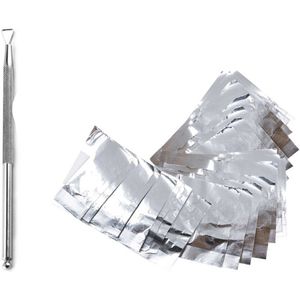 50/100Pcs Aluminium Foil Remover Wraps Nagellak Remover Katoen Doekjes Losweken Acryl Uv Gel Remover Cleaner papier