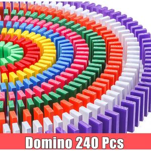 120/240/360Pcs Kinderen Kleur Sorteren Regenboog Houten Domino Blokken Kits Early Heldere Domino Games Educatief Speelgoed voor Kid