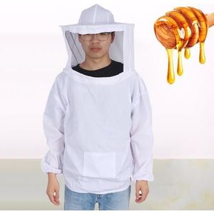 Unisex Ademend Transparant Hooded Bijenteelt Pak Insect Feed Beschermende Jas