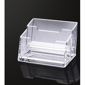 1 Pcs Clear Desk Plank Opbergbox Display Stand Acryl Plastic Transparante Desktop Visitekaarthouder Bureau 1/2 /3/4 Zakken
