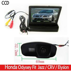 Auto CCD camera Achteruitrijcamera Reverse parking CCD Camera met 4.3 inch opvouwbare lcd monitor voor honda crv cr-v odyddey fit jazz