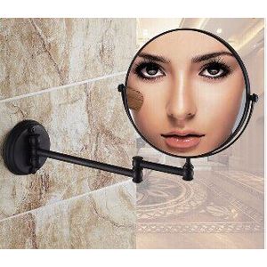 ORB afgewerkte badkamer spiegel make up vouwen badkamerspiegel wandmontage spiegel vouwen cosmetische spiegel dubbelzijdige 3x