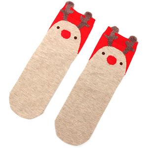 Rode Sokken Dames Cartoon Kerst Sokken Katoen Vrouwen Sokken Leuke Japanse Straight Sokken Dames Sokken Herfst En Winter