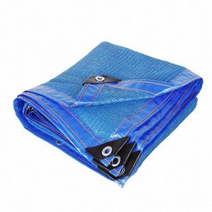 Blauw Sunblock Schaduwdoek Nageaapt Rand Grommets Tuin Bloem Plant, Kas, Schuur Kennel (2X)