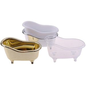 Mini Bad Zeep Sieraden Opbergdoos Make Organisator Container Desktop Diverse Storage Case Goud Zilver Diversen Opbergdoos