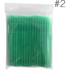 100 Stks/partij Microbrushes Voor Wimpers Wegwerp Kleurrijke Katoen Wimper Borstels Microbrushes Voor Wimpers