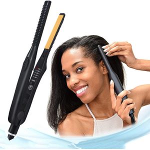 Mini Flat Iron Stijltang Draagbare Ultra-Dunne Haar Rechttrekken Krultang Keramische Haar Krultang Korte Baard Styler