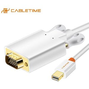 Cabletime Mini Dp Naar Vga Kabel Thunderbolt Mini Displayport Naar Vga Kabel Macbook Lcd Monitoren Pro Computer c060