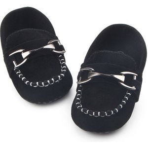 Lederen Baby Schoenen Mocassin Zuigeling Eerste Wandelaars Zwarte Schoenen Voor Pasgeboren Leer Baby Boy Schoenen Voor 0 -1 Jaar baby 'S