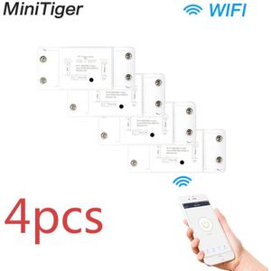 Minitiger Tuya Wifi Slimme Lichtschakelaar Universele Breaker Timer Smart Leven App Draadloze Afstandsbediening Met Alexa Google Thuis