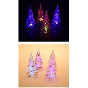 Stijl Kleurrijke 2-Layer Kleur 12 Centimeter Kleurrijke Kleur Veranderende Kleine Nacht Lamp Acryl Nacht Lamp Voor Kerst boom Sm