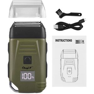 Ckeyin Elektrische Scheerapparaat Voor Mannen Professionele Baard Kapper Trimmer 2 Zwevende Bladen Draadloze Scheren Machine Oplaadbare Scheermes