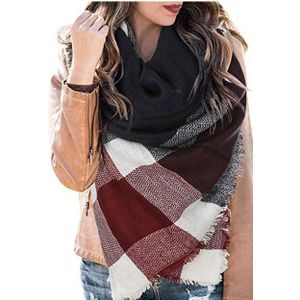 Vrouwen Oversized Deken Tartan Sjaal Lange Wrap Sjaal Plaid Cozy Pashmina Mode Écharpe femme