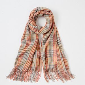 Dianruo Mode Herfst Winter Zoete Vrouwelijke Plaid Sjaal Vrouwen Sjaals Brede Roosters Lange Shawl Wrap Deken Warm R325