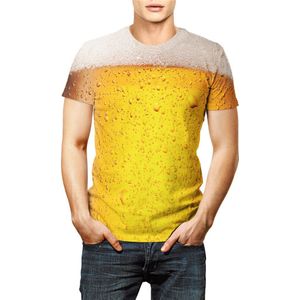 Bier 3D Print T Shirt Het Tijd Brief Vrouwen Mannen Grappige T-shirt Korte Mouw Tops Unisex Outfit Kleding
