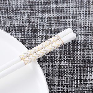 5 Paar/set Chinese Traditionele Bone Porselein Eetstokjes Milieubescherming Keramische Servies China Eetstokjes Keuken Tool