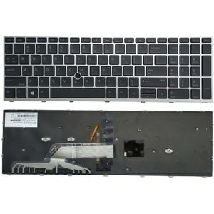 Us Keyboard Voor Hp Probook 650 G4 650 G5 Laptop Engels Layout Met Achtergrondverlichting Met Pointing Stick Zilveren Frame
