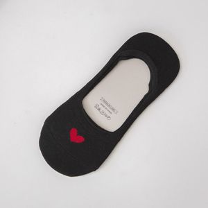 3Pairs Vrouwen Sokken Effen Kleur Liefde Hart Katoen Onzichtbare Ondiepe Mond Boot Sok Non-Slip Comfortabele Beste vrouwelijke Sok