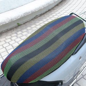 M 3D Ademend Mesh Motorfiets Bekleding Elektrische Fiets Netto Stoelhoezen Cooling Protector Duurzaam Zwart, Rood, goud, Blauw, Kleurrijke